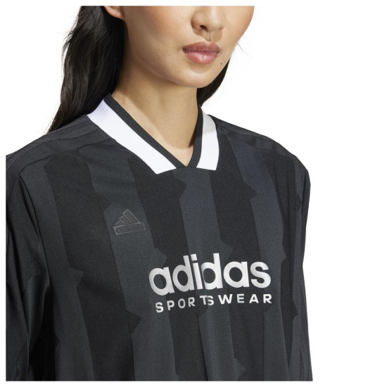 Adidas Γυναικεία κοντομάνικη μπλούζα Tiro Q4 3-Stripes Jacquard Long Sleeve W